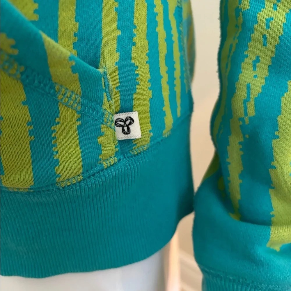 Vibrant Teal and Lime Green Hoodie - Picture 7 of 16
